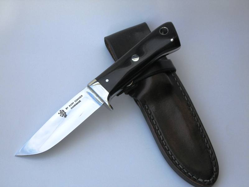 Stainless Steel fittings Ats34 Blade African Black Wood Leather Sheath Price