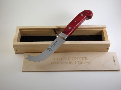 CHEESE KNIFE RED WOOD LAMINATE